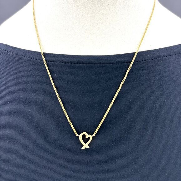 Tiffany & Co Tiffany & Co Loving Heart Necklace YG Yellow Gold Pendant Necklace - Picture 4 of 9
